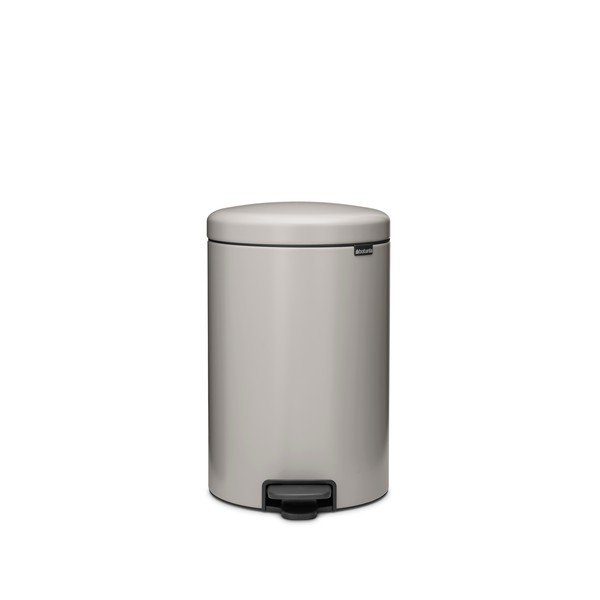 Gaiši pelēka tērauda atkritumu tvertne ar pedāli 20 l NewIcon – Brabantia