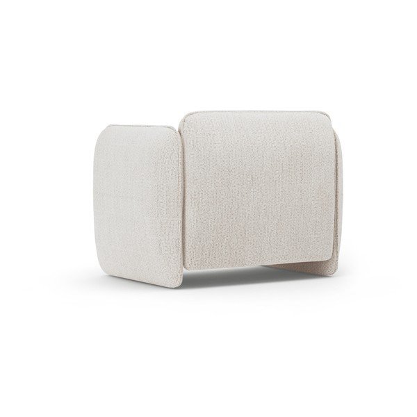 Krēmkrāsas atpūtas krēsls no šenila auduma Georgia – Micadoni -image-3