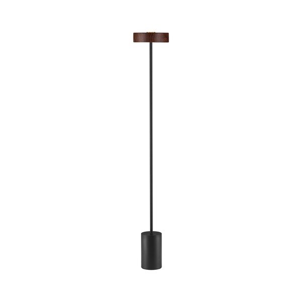 Melna/tumša dabīga toņa metāla LED stāvlampa (augstums 135 cm) Thea – Nova Luce