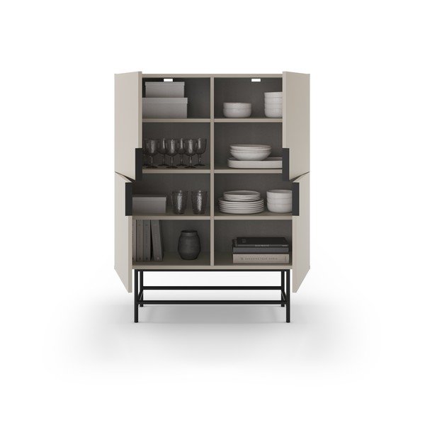 Krēmkrāsas skapītis 100x128 cm Eldia – Marckeric-image-3