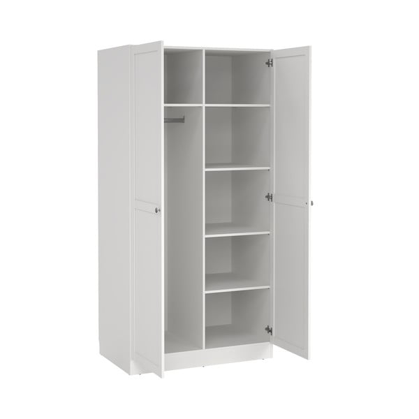 Balts drēbju skapis 99x200x62 cm Billund – Tvilum-image-3