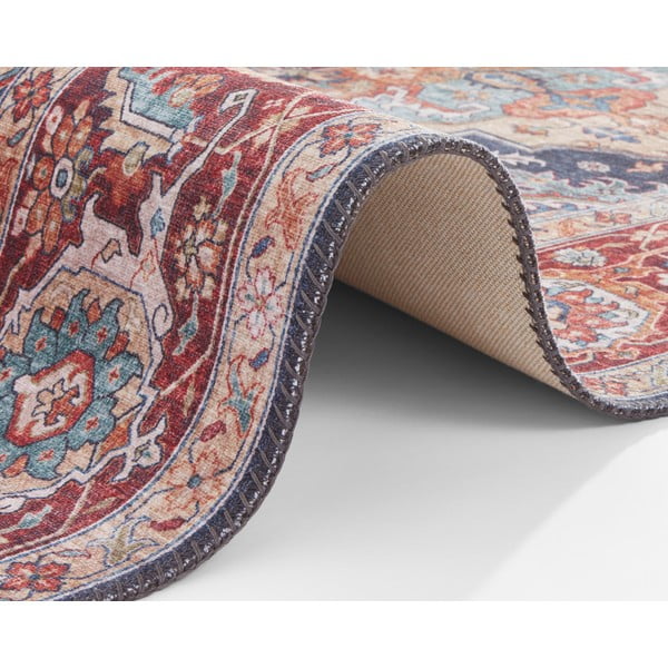 Zili sarkans paklājs Nouristan Sylla, 80 x 200 cm-image-4