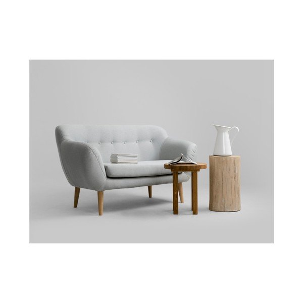 Gaiši pelēks divvietīgs dīvāns Custom Form Marget-image-4