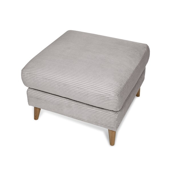 Gaiši pelēks velveta kāju soliņš Paris – Scandic-image-3