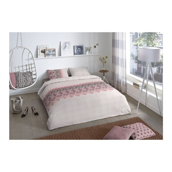 Kokvilnas divguļamā gultasveļa Good Morning Abigale Bordeaux, 200 x 200 cm-image-1