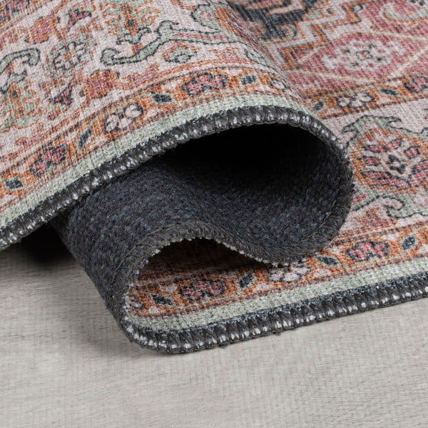 Rozā mazgājams celiņa paklājs 60x230 cm Briony Traditional – Flair Rugs-image-2