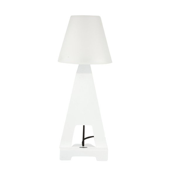 Galda lampa ar planšetdatora statīvu, balta-image-2