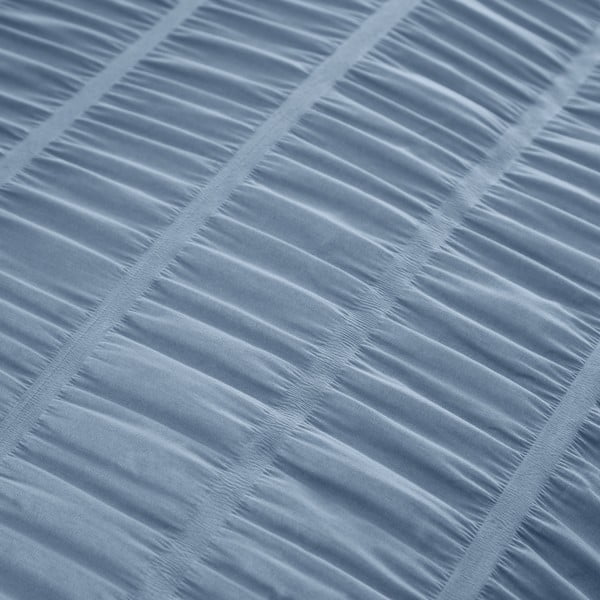 Zila divguļamā gultas veļa no krepa auduma 230x220 cm Seersucker – Catherine Lansfield-image-4
