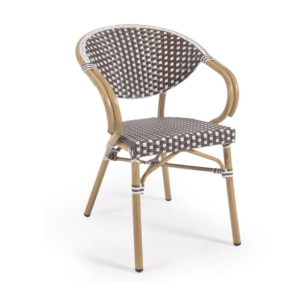Brūns metāla/plastmasas dārza krēsls Marilyn – Kave Home