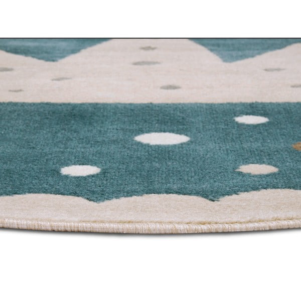 Zils bērnu paklājs ø 140 cm Crown – Hanse Home-image-2