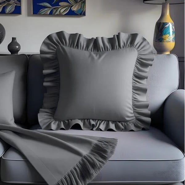 Spilvendrāna no kokvilnas maisījuma 40x40 cm Ruffled – Mila Home-image-4