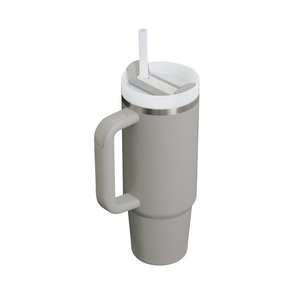 Gaiši pelēks nerūsējošā tērauda termoss ar salmiņu 890 ml Quencher H2.O FlowState™ Tumbler Ash – Stanley-image-2