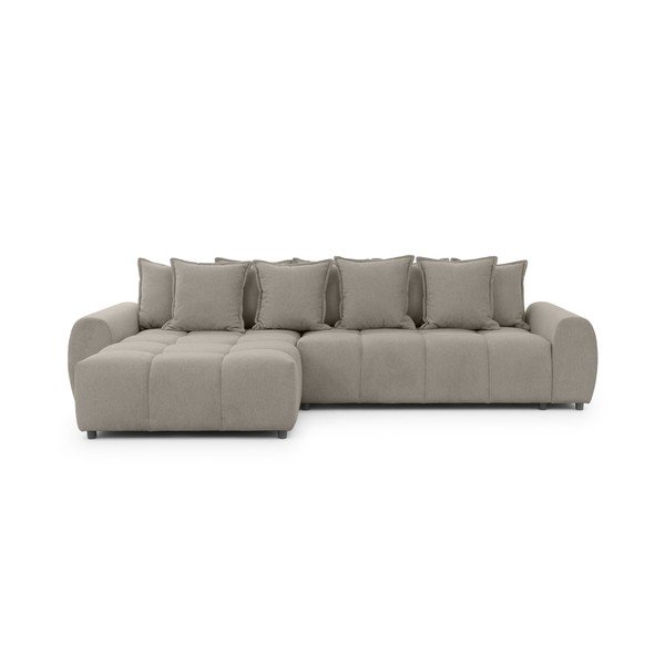 Pelēkbrūns stūra dīvāns (ar kreiso stūri/ar zvilni) Albane  – Ropez