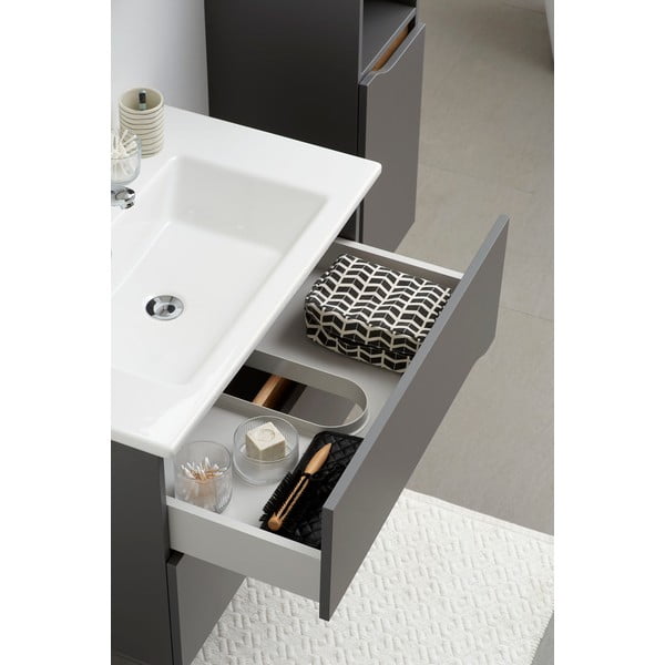 Pelēks piekaramais skapītis bez izlietnes 72x51 cm Set 357 - Pelipal-image-3