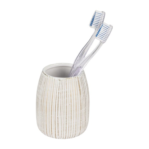 Balts/zelta krāsas keramikas trauks zobu birstei Pascoli – Wenko-image-2