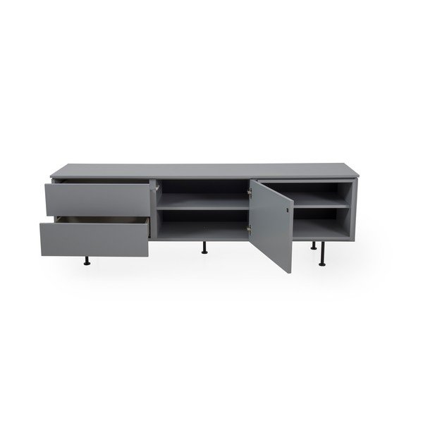 Pelēka kumode Tenzo Plain, platums 180 cm-image-3