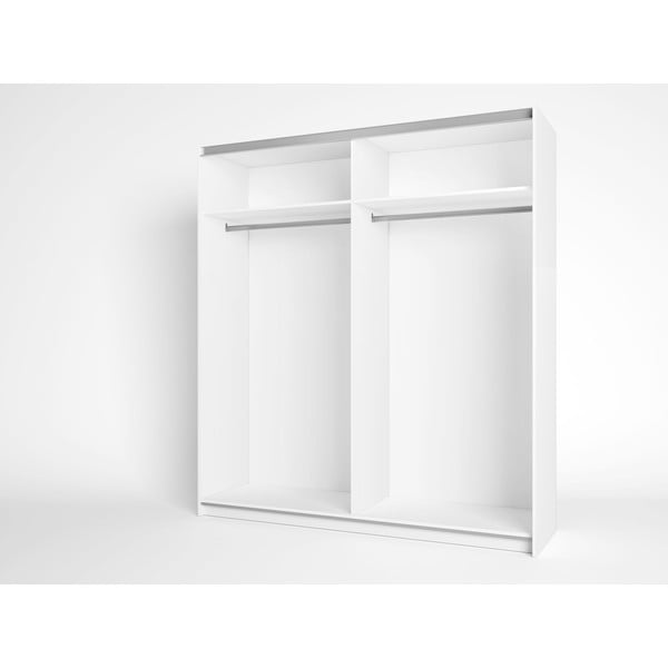 Balts ozolkoka imitācijas skapis ar bīdāmām durvīm 182x200 cm Sahara – Marckeric-image-1