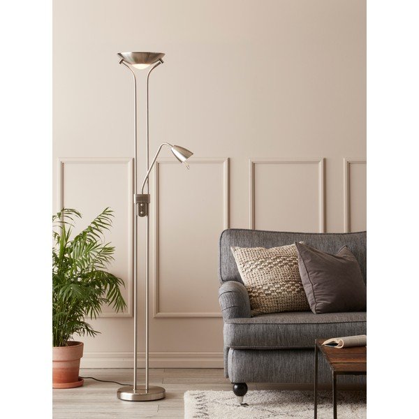 Sudraba krāsas stāvlampa ar metāla abažūru (augstums 180 cm) Detroit – Markslöjd-image-1