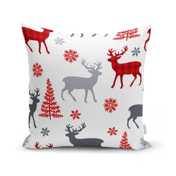 Komplekts no 4 Ziemassvētku spilvenu pārvalki un galda skrējējs Minimālistiski spilvenu pārvalki Ziemassvētku ornamenti-image-3