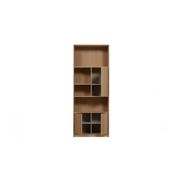 Dabīga toņa modulārais grāmatu plaukts ar ozolkoka imitāciju 77x199 cm Modulair – vtwonen-image-3