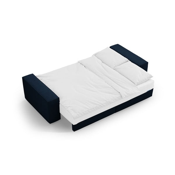 Tumši zils salokāms dīvāns no buklē auduma 247 cm Jodie – Micadoni Home-image-4