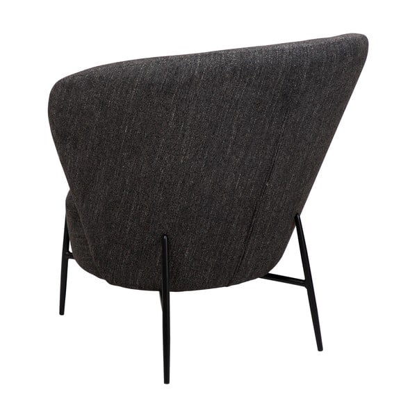 Antracīta pelēks atpūtas krēsls no buklē auduma Orbit – DAN-FORM Denmark-image-1
