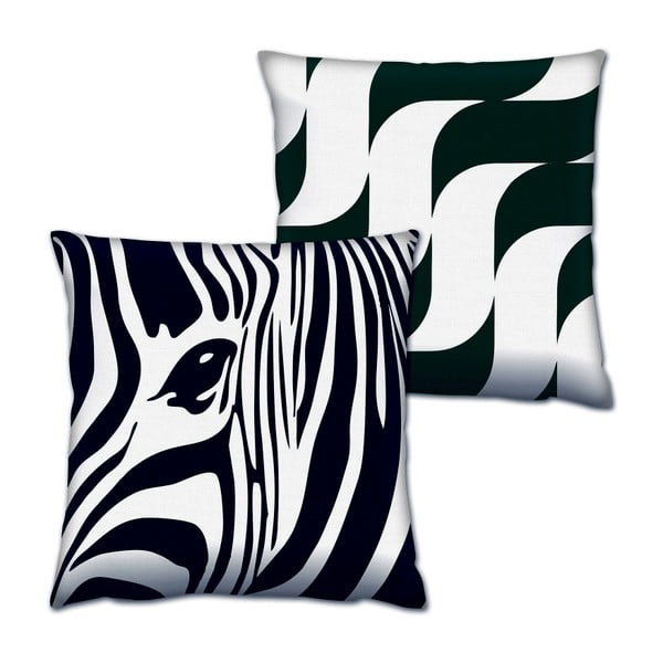 2 spilvenu komplekts Zebra, 43 x 43 cm