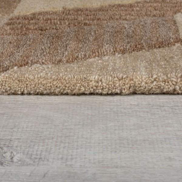 Brūns ar rokām darināts vilnas paklājs 200x290 cm Moda Asher – Flair Rugs-image-4
