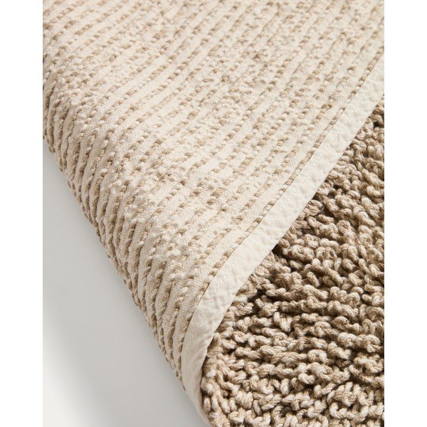 Bēšs tekstila vannas istabas paklājiņš 50x70 cm Aroia – Kave Home-image-1