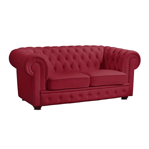 Sarkans mākslīgās ādas dīvāns Max Winzer Bridgeport, 172 cm