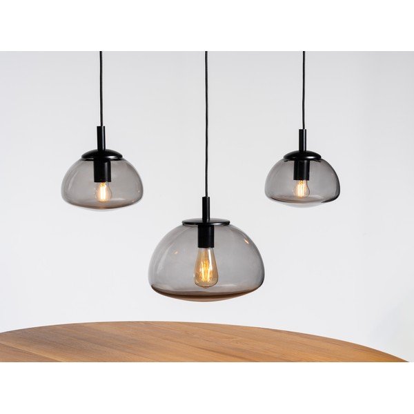 Melna piekaramā lampa ar stikla abažūru Flin – CustomForm-image-2