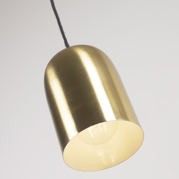 Griestu lampa ar metāla abažūru melnā/zelta krāsā ø 10,5 cm Eulogia – Kave Home-image-1
