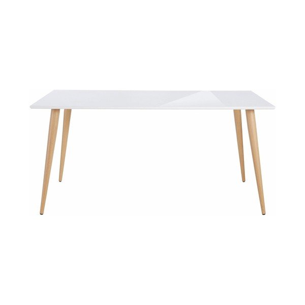 Glancēts balts ēdamgalds Støraa Canton , 160 x 90 cm-image-1