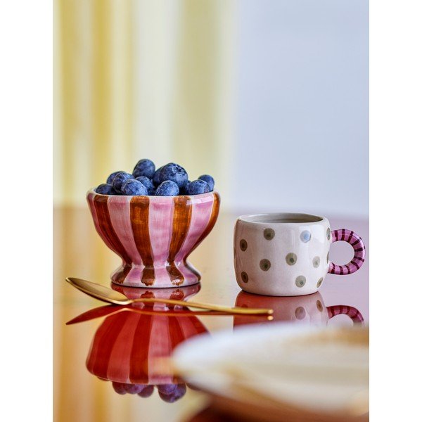 Sarkana/rozā keramikas bērnu bļoda ø 9 cm Nini – Bloomingville-image-2