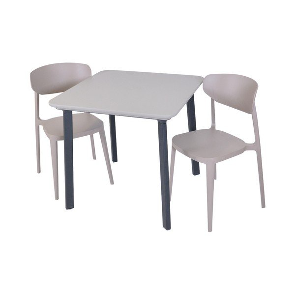 Gaiši brūns plastmasas dārza krēsls Mare – Rojaplast-image-1