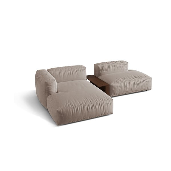 Bēšs modulārais stūra dīvāns (ar kreiso stūri) Martina – Micadoni Home-image-3