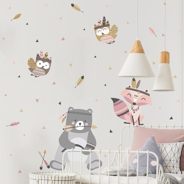 Bērnu sienas uzlīmes Ambiance Bear Indian Sweet-image-3