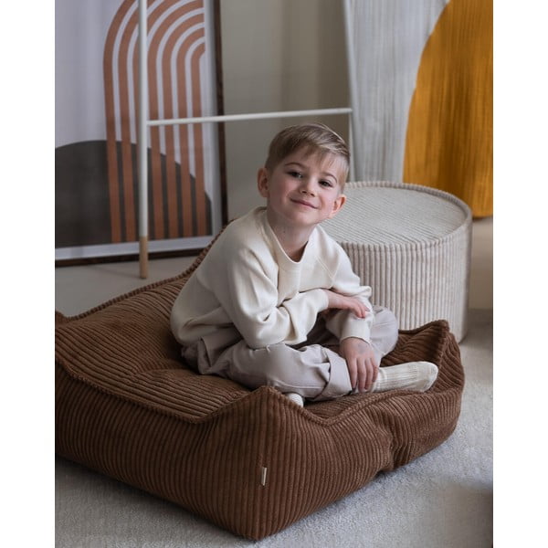 Brūns velveta bērnu sēžammaiss Square – Wigiwama-image-2