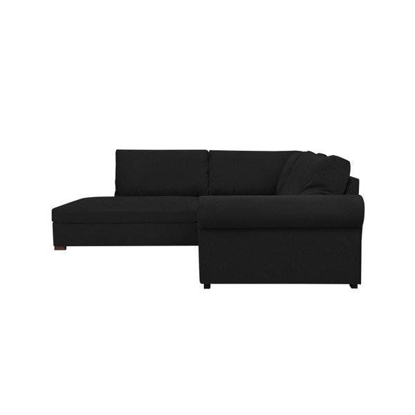 Melns stūra dīvāns Windsor & Co Sofas Hermes, kreisais stūris-image-4