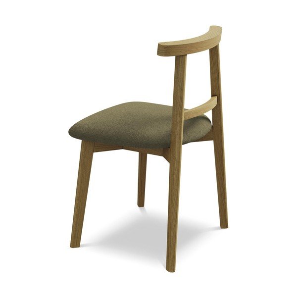 Zaļš masīvkoka pusdienu krēsls Ohelo – Makamii-image-3