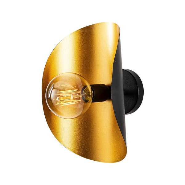 Melna/zelta krāsas sienas lampa Sivani – Opviq lights-image-2