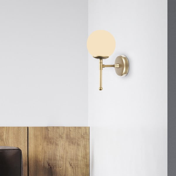 Sienas lampa zelta krāsā Squid Lighting Kruva, augstums 35 cm-image-1