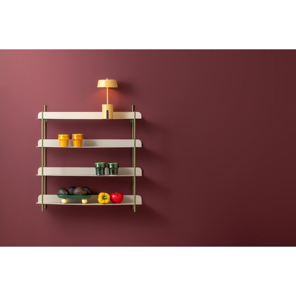 Zaļš/pelēks daudzlīmeņu metāla sienas plaukts 60 cm Reina Cuatro – PT LIVING-image-3