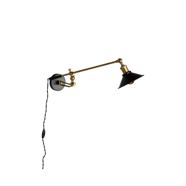 Melna/zelta krāsas sienas lampa Penelope – Dutchbone-image-2