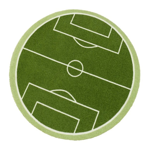Bērnu zaļais paklājs Zala Living Futbola laukums, ⌀ 100 cm