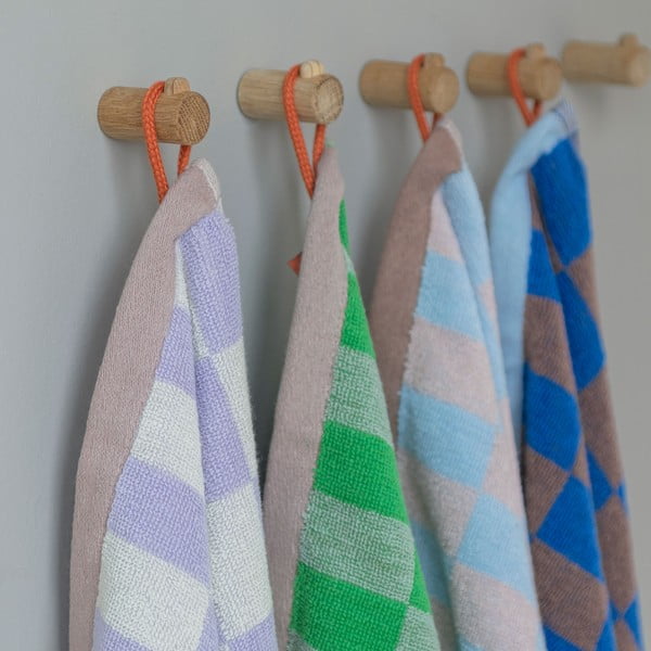 Zaļš organiskās kokvilnas dvielis 50x90 cm Retro – Mette Ditmer Denmark-image-2