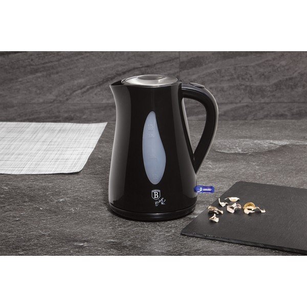 Melna tējkanna 1,7 l Black Silver Collection – BerlingerHaus-image-1