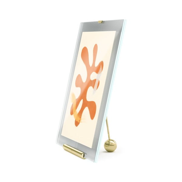 Zelta krāsas stikla stāvošs foto rāmis 26x30,5 cm Flute – Umbra-image-3