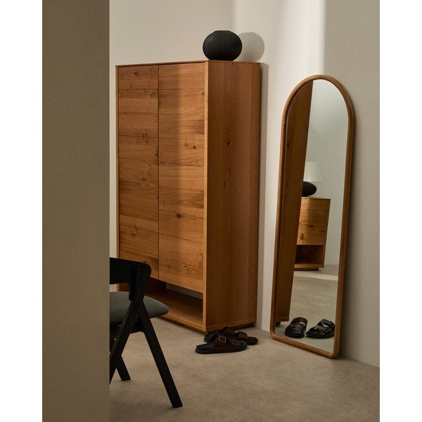 Sienas spogulis ar masīvkoka rāmi 55x155 cm Milsa – Kave Home-image-1