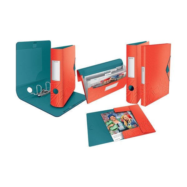 Sarkana dokumentu mape ar nodalījumiem Leitz-image-4